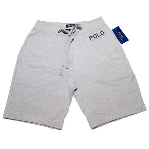 New Men’s POLO Ralph Lauren  Brushed Fleece Shorts Grey XL